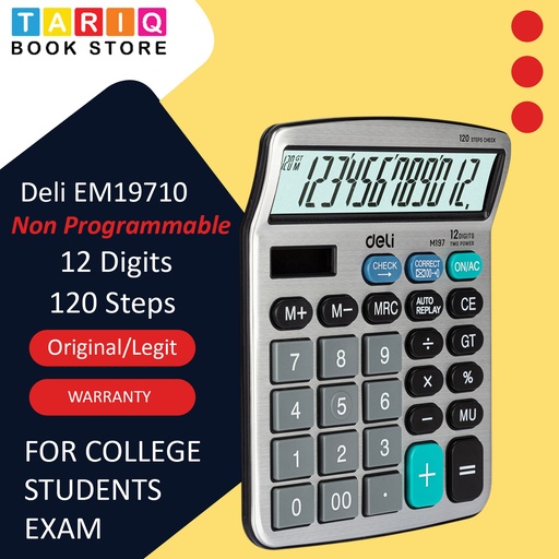 [6935205303837] Deli Calculator 12-Digit Desk EM19710