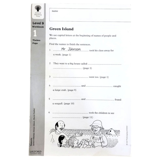 [9780199167692] Oxford Reading Tree: Level 9: Workbook 1: Green Island