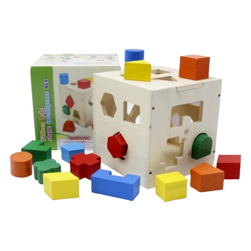 Wooden Fifteen Hole Shape Intelligence Box
