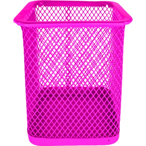 Metal Rectangle Pen Holder - 804C - Pink