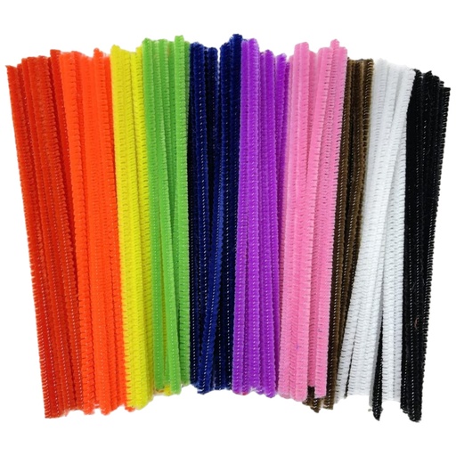 Chenille Craft Pipe Cleaners 10 Mixed Colours
